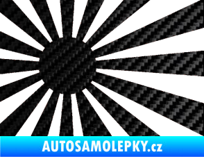 Samolepka Vlajka Japonsko 002 levá JDM 3D karbon černý