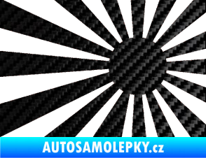 Samolepka Vlajka Japonsko 002 pravá JDM 3D karbon černý