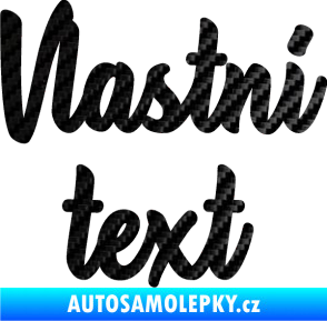 Samolepka Vlastní text - Astonia 3D karbon černý