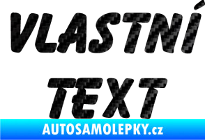 Samolepka Vlastní text - Bassoon 3D karbon černý