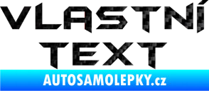Samolepka Vlastní text - Batman 3D karbon černý