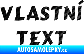 Samolepka Vlastní text - Cancun 3D karbon černý