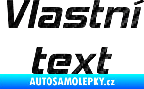 Samolepka Vlastní text - Hemi Head 3D karbon černý