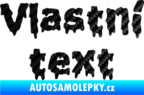 Samolepka Vlastní text - Liquidism 3D karbon černý