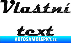 Samolepka Vlastní text - Magneto 3D karbon černý