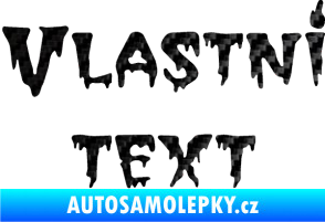 Samolepka Vlastní text - QTGhoul Face 3D karbon černý