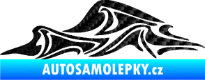 Samolepka Vlny 002 levá moře 3D karbon černý