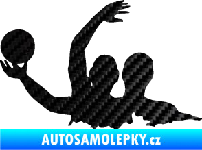 Samolepka Vodní pólo 001 levá 3D karbon černý