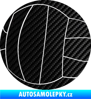 Samolepka Volejbalový míč 003 3D karbon černý