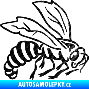 Samolepka Vosa 003 pravá 3D karbon černý