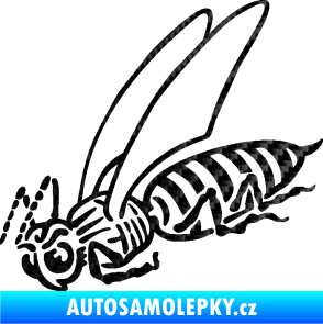 Samolepka Vosa 004 levá 3D karbon černý