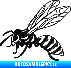 Samolepka Vosa 006 levá 3D karbon černý
