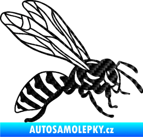 Samolepka Vosa 006 pravá 3D karbon černý