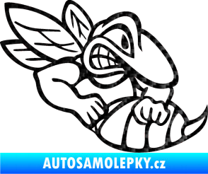Samolepka Vosa pravá 3D karbon černý