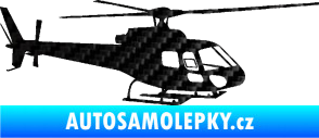 Samolepka Vrtulník 002 pravá helikoptéra 3D karbon černý