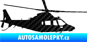 Samolepka Vrtulník 004 pravá helikoptéra 3D karbon černý