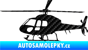 Samolepka Vrtulník 007 levá helikoptéra 3D karbon černý