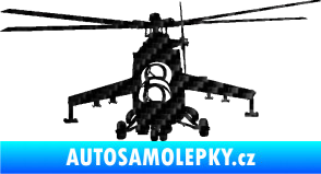 Samolepka Vrtulník 009 levá helikoptéra 3D karbon černý
