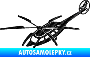 Samolepka Vrtulník 011 levá helikoptéra 3D karbon černý