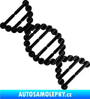 Samolepka Vzorec DNA levá 3D karbon černý