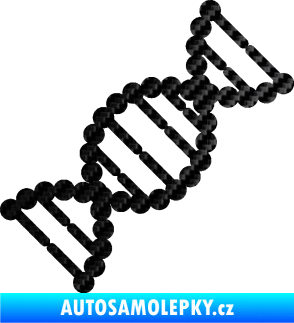Samolepka Vzorec DNA pravá 3D karbon černý