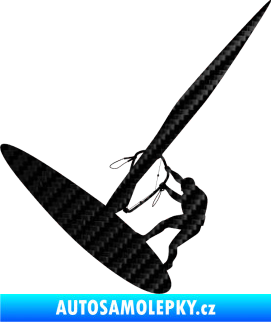 Samolepka Windsurfing 002 levá 3D karbon černý