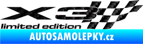 Samolepka X3 limited edition pravá 3D karbon černý