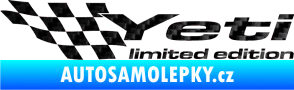 Samolepka Yeti limited edition levá 3D karbon černý
