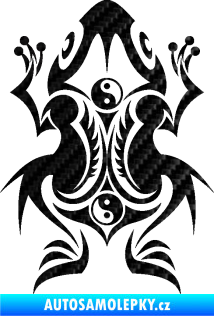 Samolepka Žába 001 3D karbon černý