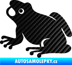 Samolepka Žába 007 levá 3D karbon černý