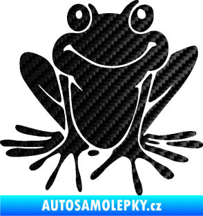 Samolepka Žába 008 pravá 3D karbon černý
