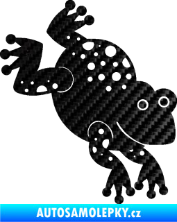Samolepka Žába 009 pravá 3D karbon černý