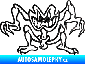 Samolepka Žabák pravá 3D karbon černý