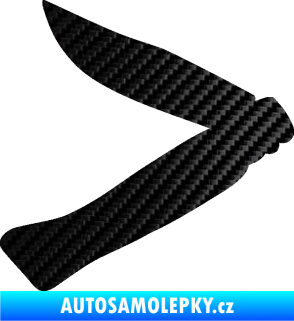Samolepka Zavírací nůž 001 levá 3D karbon černý
