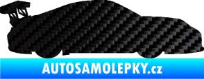 Samolepka Závodní auto 001 pravá 3D karbon černý