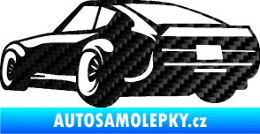 Samolepka Závodní auto 009 levá 3D karbon černý