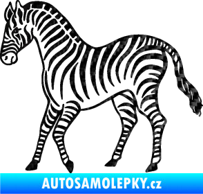 Samolepka Zebra 002 levá 3D karbon černý