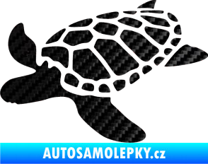 Samolepka Želva 001 levá 3D karbon černý