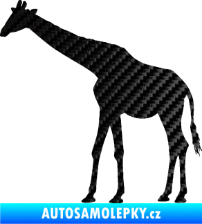 Samolepka Žirafa 002 levá 3D karbon černý