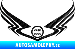 Samolepka Znak Tetování 003 3D karbon černý