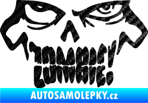 Samolepka Zombie 003 3D karbon černý