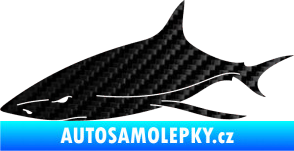 Samolepka Žralok 008 levá 3D karbon černý