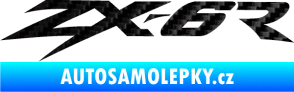 Samolepka ZX 6R 3D karbon černý