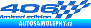 Samolepka 406 limited edition pravá 3D karbon modrý