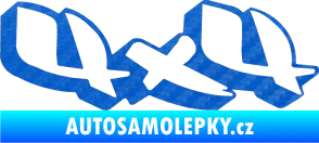 Samolepka 4x4 varianta 001 3D karbon modrý