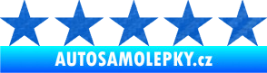 Samolepka 5 star deluxe hvězdy 3D karbon modrý