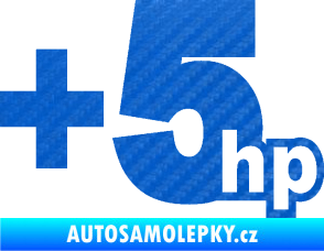 Samolepka + 5hp 003 3D karbon modrý