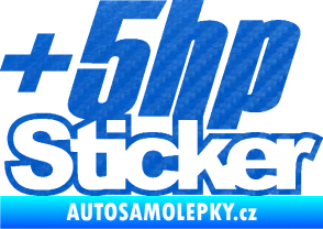 Samolepka + 5hp sticker 001 3D karbon modrý
