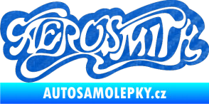 Samolepka Aerosmith 003 3D karbon modrý