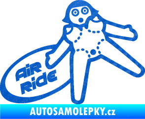 Samolepka Air ride jízda 3D karbon modrý